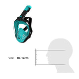 Maxbell Adult Scuba Diving Mask Camera Mount Swim Mask for Swimming Free Diving Gear S M Green Black