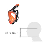 Maxbell Adult Scuba Diving Mask Camera Mount Swim Mask for Swimming Free Diving Gear S M Black Orange