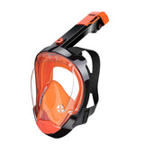 Maxbell Adult Scuba Diving Mask Camera Mount Swim Mask for Swimming Free Diving Gear S M Black Orange