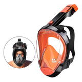 Maxbell Adult Scuba Diving Mask Camera Mount Swim Mask for Swimming Free Diving Gear S M Black Orange