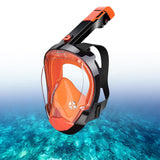 Maxbell Adult Scuba Diving Mask Camera Mount Swim Mask for Swimming Free Diving Gear S M Black Orange