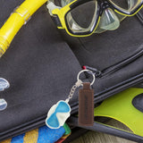 Maxbell Diving Key Ring Glow in Dark Keychain for Outdoor Night Walking Light Blue