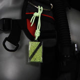 Maxbell Diving Flag Luminous Tag Hanging Pendant Hangtag Charm for BCD Tank Backpack