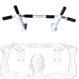Maxbell Chin up Bar Gym Portable Doorway Exercise Bar Pull Up Bar Door Horizontal Bar white
