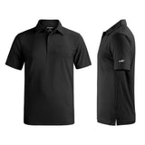 Maxbell Mens Short Sleeve T Shirt Casual Tee Shirt for Business Hiking Daily Leisure 2XL Black