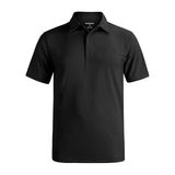 Maxbell Mens Short Sleeve T Shirt Casual Tee Shirt for Business Hiking Daily Leisure 3XL Black