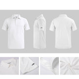 Maxbell Mens Short Sleeve T Shirt Casual Tee Shirt for Business Hiking Daily Leisure M White