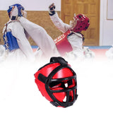 Maxbell Boxing Headgear Unisex Portable Martial Arts Helmet Mma Muay Thai Karate Red of S