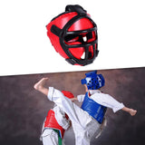 Maxbell Boxing Headgear Unisex Portable Martial Arts Helmet Mma Muay Thai Karate Red of S