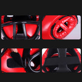 Maxbell Boxing Headgear Unisex Portable Martial Arts Helmet Mma Muay Thai Karate Red M