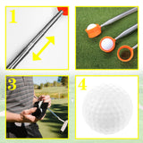 Maxbell Golf Ball Retriever Golf Training Picker Golf Training Aid Golf Gift for Men 12FT 13 Sections