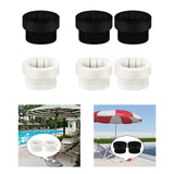 Maxbell Pool Umbrella Adapter Insert Swimming Pool Umbrellas Umbrella Sleeve Adapter Black 1pcs