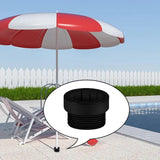 Maxbell Pool Umbrella Adapter Insert Swimming Pool Umbrellas Umbrella Sleeve Adapter Black 1pcs