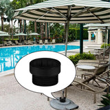 Maxbell Pool Umbrella Adapter Insert Swimming Pool Umbrellas Umbrella Sleeve Adapter Black 1pcs