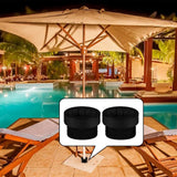Maxbell Pool Umbrella Adapter Insert Swimming Pool Umbrellas Umbrella Sleeve Adapter Black 2pcs