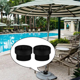 Maxbell Pool Umbrella Adapter Insert Swimming Pool Umbrellas Umbrella Sleeve Adapter Black 2pcs