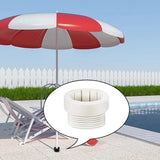 Maxbell Pool Umbrella Adapter Insert Swimming Pool Umbrellas Umbrella Sleeve Adapter White 1pcs