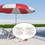 Maxbell Pool Umbrella Adapter Insert Swimming Pool Umbrellas Umbrella Sleeve Adapter White 2pcs