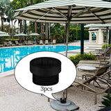 Maxbell Pool Umbrella Adapter Insert Swimming Pool Umbrellas Umbrella Sleeve Adapter Black 3pcs