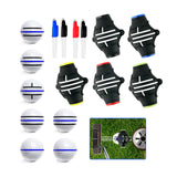 Maxbell Golf Ball Liner Durable Golf Ball Marker Stencil for Training Outdoor Sports Black Blue