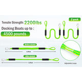 Maxbell 2Pcs Anchor Bungee Dock Line Premium for Pontoon Power Boat Boats