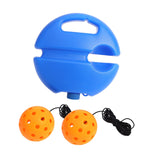 Maxbell Pickleball Trainer Baseboard with 40 Holes Pickleball Ball Rope for Beginner orange