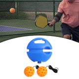 Maxbell Pickleball Trainer Baseboard with 40 Holes Pickleball Ball Rope for Beginner orange