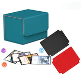 Maxbell Card Holder Display Holds 100 Cards Protective Trading Card Deck Storage Box Blue