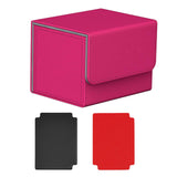 Maxbell Card Holder Display Holds 100 Cards Protective Trading Card Deck Storage Box Pink