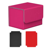 Maxbell Card Holder Display Holds 100 Cards Protective Trading Card Deck Storage Box Pink