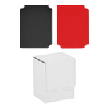 Maxbell Card Deck Box Holder with 2 Dividers Fits 100+ Versatile Sturdy 8x7.8x10.3cm White