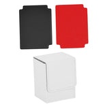 Maxbell Card Deck Box Holder with 2 Dividers Fits 100+ Versatile Sturdy 8x7.8x10.3cm White