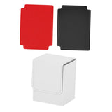 Maxbell Card Deck Box Holder with 2 Dividers Fits 100+ Versatile Sturdy 8x7.8x10.3cm White