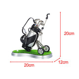 Maxbell Mini Golf Pens with Golf Bag Holder with Cart for Any Golf Enthusiast Sturdy Black Silver