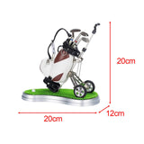 Maxbell Mini Golf Pens with Golf Bag Holder with Cart for Any Golf Enthusiast Sturdy White Brown