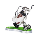 Maxbell Mini Golf Pens with Golf Bag Holder with Cart for Any Golf Enthusiast Sturdy White Brown