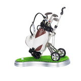 Maxbell Mini Golf Pens with Golf Bag Holder with Cart for Any Golf Enthusiast Sturdy White Brown