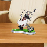 Maxbell Mini Golf Pens with Golf Bag Holder with Cart for Any Golf Enthusiast Sturdy White Brown