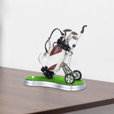 Maxbell Mini Golf Pens with Golf Bag Holder with Cart for Any Golf Enthusiast Sturdy White Brown