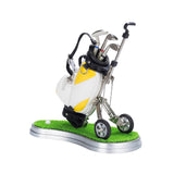 Maxbell Mini Golf Pens with Golf Bag Holder with Cart for Any Golf Enthusiast Sturdy White Yellow