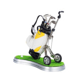 Maxbell Mini Golf Pens with Golf Bag Holder with Cart for Any Golf Enthusiast Sturdy White Yellow