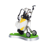 Maxbell Mini Golf Pens with Golf Bag Holder with Cart for Any Golf Enthusiast Sturdy White Yellow