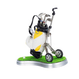 Maxbell Mini Golf Pens with Golf Bag Holder with Cart for Any Golf Enthusiast Sturdy White Yellow