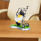 Maxbell Mini Golf Pens with Golf Bag Holder with Cart for Any Golf Enthusiast Sturdy White Yellow