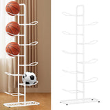 Maxbell Ball Storage Shelf 3 Tiers Ball Rack for Football Tennis Rackets Sports Gear 58cmx23.5cmx146cm