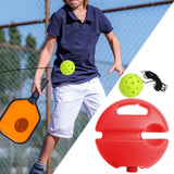 Maxbell Pickleball Trainer Pickleball Ball with Cord Rebound Practice Ball for Sport Red with Green Ball