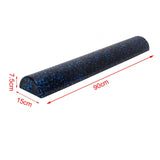 Maxbell Muscle Roller Balance Training Back Neck Legs Massage Half Round Foam Roller Black Blue