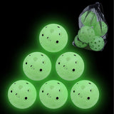 Maxbell LED Pickleball Balls 74mm 40 Holes Pickleballs for Indoor Night Play Outdoor 12pcs