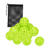 Maxbell LED Pickleball Balls 74mm 40 Holes Pickleballs for Indoor Night Play Outdoor 12pcs