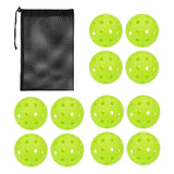 Maxbell LED Pickleball Balls 74mm 40 Holes Pickleballs for Indoor Night Play Outdoor 12pcs